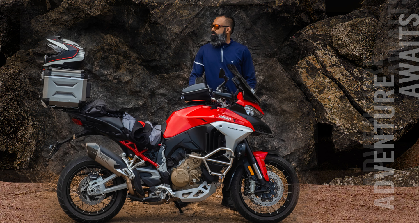 image of Hexa-GT Top box on a Ducati Multistrada V4